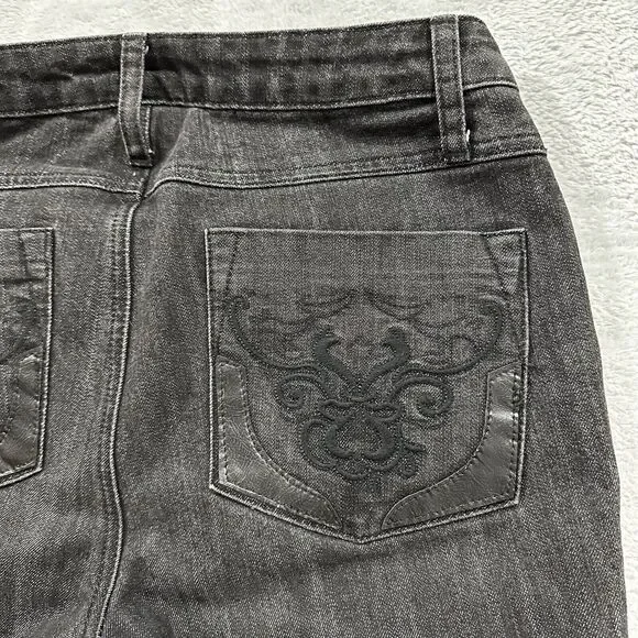 Georgiou Studio Women 6 Black Mid Rise Bootcut Jeans Vintage Y2K - Picture 5 of 10